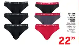Trafic Set van 3 slips stretch katoen heren aanbieding