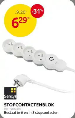 BricoPlanit Stopcontactenblok aanbieding