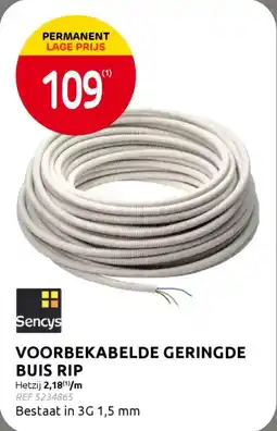 BricoPlanit Voorbekabelde geringde buis rip aanbieding