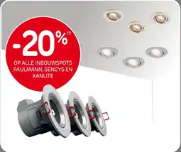 BricoPlanit Op alle inbouwspots paulmann, sencys en xanlite aanbieding