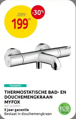 BricoPlanit Thermostatische bad- en douchemengkraan myfox aanbieding