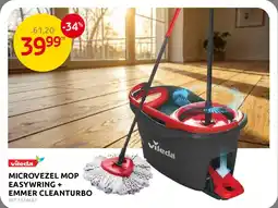 BricoPlanit Microvezel mop easywring + emmer cleanturbo aanbieding
