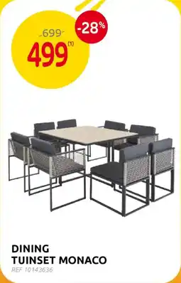 BricoPlanit Dining tuinset monaco aanbieding