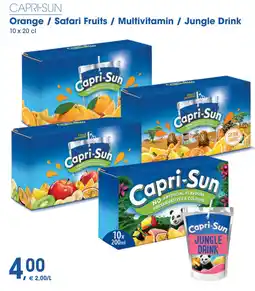 Prik en Tik Capri-Sun Orange / Safari Fruits / Multivitamin / Jungle Drink aanbieding