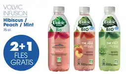 Prik en Tik Volvic infusion Hibiscus/ Peach / Mint aanbieding