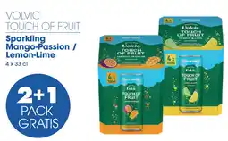 Prik en Tik Volvic touch of fruit Sparkling Mango-Passion / Lemon-Lime aanbieding