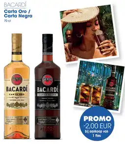 Prik en Tik Bacardí Carta Oro / Carta Negra aanbieding
