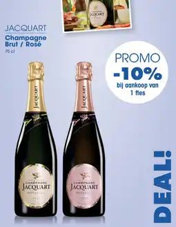 Prik en Tik Jacquart Champagne Brut / Rosé aanbieding