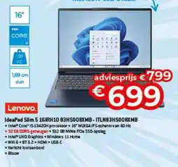 Exellent Lenovo IdeaPad Slim 5 16IRH10 83H5008XMB-ITLN83H5008XMB aanbieding