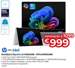 Exellent Hp OmniBook X Flip Ai Pc 14-FM0024NB - ITHP14FM0024NB aanbieding