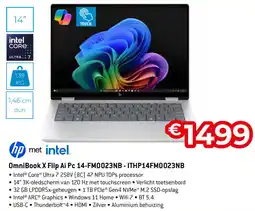 Exellent Hp OmniBook X Flip Ai Pc 14-FM0023NB - ITHP14FM0023NB aanbieding