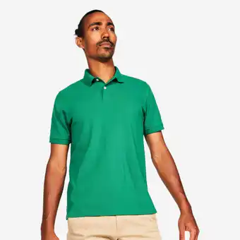 Decathlon Golfpolo katoen korte mouwen heren MW500 bosgroen aanbieding