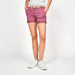 Decathlon Golf chino short katoen dames MW500 paarsgrijs aanbieding