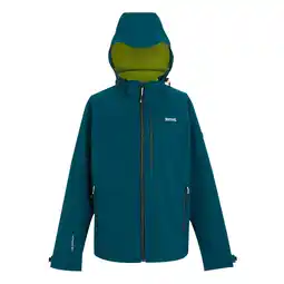 Decathlon Heren Arana Waterdichte Soft Shell Jas (Marokkaans Blauw/Citroen Kalk) aanbieding