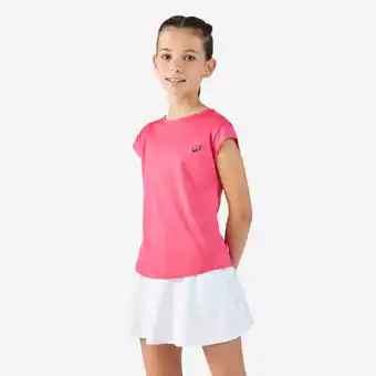 Decathlon Tennisshirt voor meisjes TTS Soft karmijnroze aanbieding