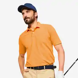 Decathlon Golfpolo katoen korte mouwen heren MW500 oranje aanbieding