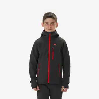 Decathlon Softshell-wandeljas voor kinderen MH900 7-15 jaar zwart aanbieding