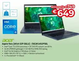 Exellent Acer Aspire Vero (AV14-52P-56LU) - ITACAV1452P56L aanbieding