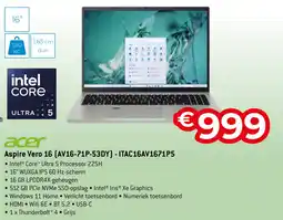 Exellent Acer Aspire Vero 16 [AV16-71P-53DY) - ITAC16AV1671P5 aanbieding