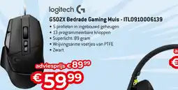 Exellent logitech G502X Bedrade Gaming Muis - ITL0910006139 aanbieding