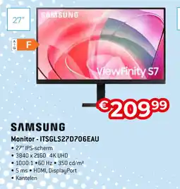 Exellent Samsung Monitor - ITSGLS27D706EAU aanbieding