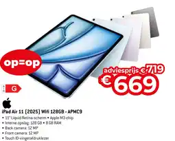 Exellent iPad Air 11 (2025] Wifi 128GB - APMC9 aanbieding