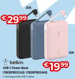 Exellent Belkin USB-C Power Bank ITBEBPB021HQ/ ITBEBPB024HQ aanbieding