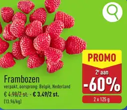 ALDI Frambozen aanbieding