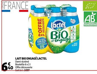 Auchan Lait bio engage lactel aanbieding