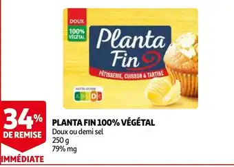 Auchan Planta fin 100% vegetal 250g aanbieding