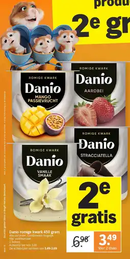 Albert Heijn Danio romige kwark 450 gram aanbieding