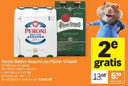Albert Heijn Peroni Nastro Azzurro en Pilsner Urquell aanbieding