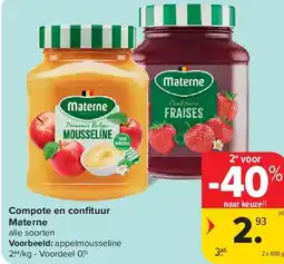 Carrefour Compote en confi tuur Materne aanbieding