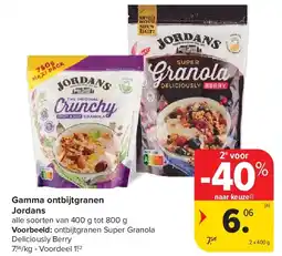 Carrefour Gamma ontbijtgranen Jordans aanbieding