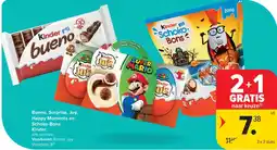 Carrefour Bueno, Surprise, Joy, Happy Moments en Schoko-Bons Kinder aanbieding
