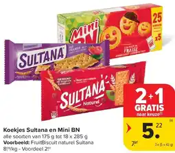 Carrefour Koekjes Sultana en Mini BN aanbieding