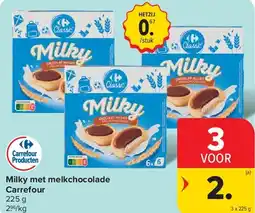 Carrefour Milky met melkchocolade Carrefour aanbieding
