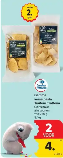 Carrefour Gamma verse pasta Traiteur Trattoria Carrefour aanbieding