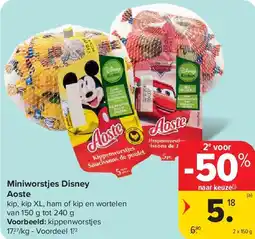 Carrefour Miniworstjes Disney Aoste aanbieding