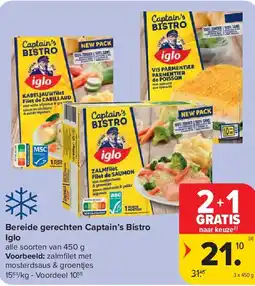 Carrefour Bereide gerechten Captain’s Bistro Iglo aanbieding