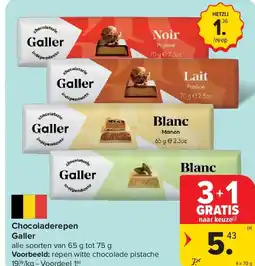Carrefour Chocoladerepen Galler aanbieding