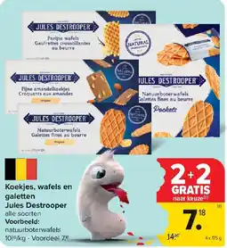 Carrefour Koekjes, wafels en galetten Jules Destrooper aanbieding