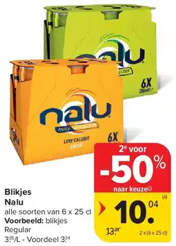 Carrefour Blikjes Nalu aanbieding