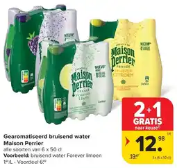 Carrefour Gearomatiseerd bruisend water Maison Perrier aanbieding