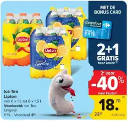Carrefour Ice Tea Lipton aanbieding