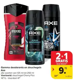 Carrefour Gamma deodorants en douchegels Axe aanbieding