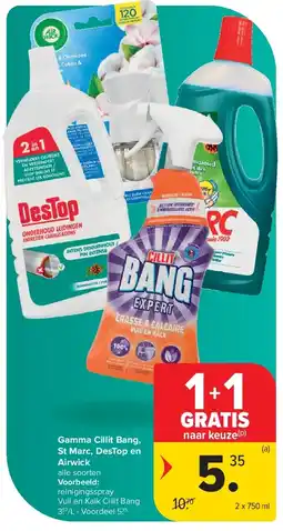 Carrefour Gamma Cillit Bang, St Marc, DesTop en Airwick aanbieding