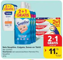 Carrefour Sets Soupline, Colgate, Sanex en Tahiti aanbieding