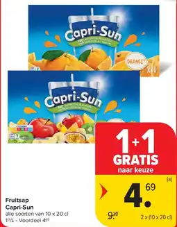 Carrefour Fruitsap Capri-Sun aanbieding