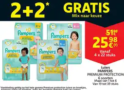 Cora Pampers premium protection luiers aanbieding